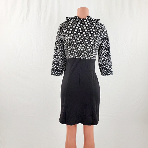 B Michael America Black and White Sheath Dress 10 - Picture 7 of 8